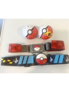 Pokemon Clip N Go Belt Lot 2 Pokeballs Trainer Belts TOMY Jazwares No Figures